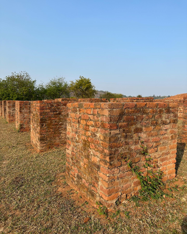 🙏Nagpur 07] 仏教僧院の跡地にて。高い場所に立ち、往時の様子